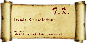 Traub Krisztofer névjegykártya